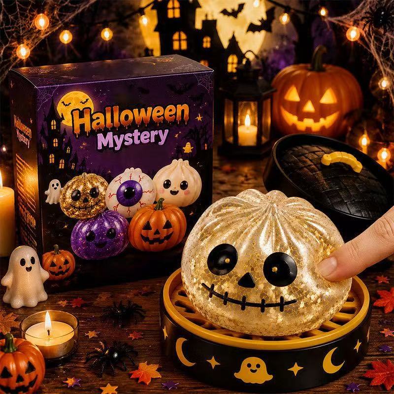 OozeJoy Halloween Mystery Blind Box — Spooky Dumpling Squeeze Toy | Stress Relief Fidget