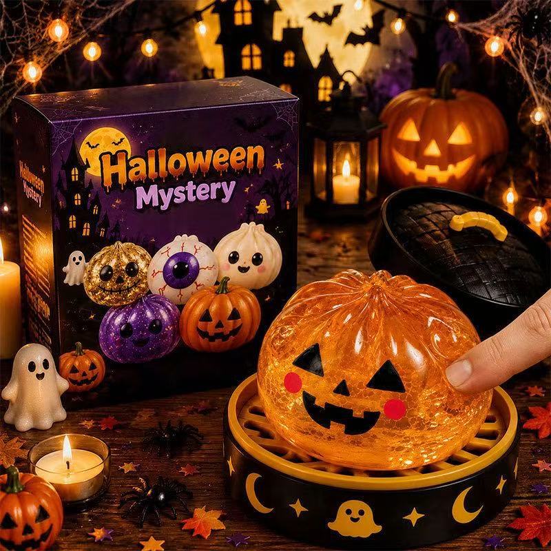 OozeJoy Halloween Mystery Blind Box — Spooky Dumpling Squeeze Toy | Stress Relief Fidget
