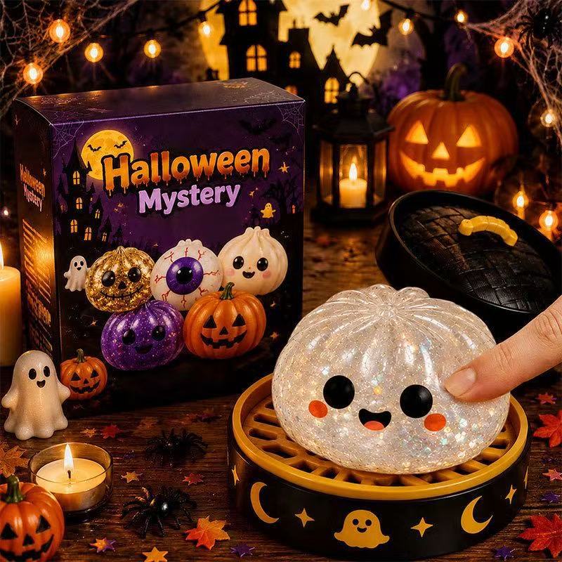 OozeJoy Halloween Mystery Blind Box — Spooky Dumpling Squeeze Toy | Stress Relief Fidget
