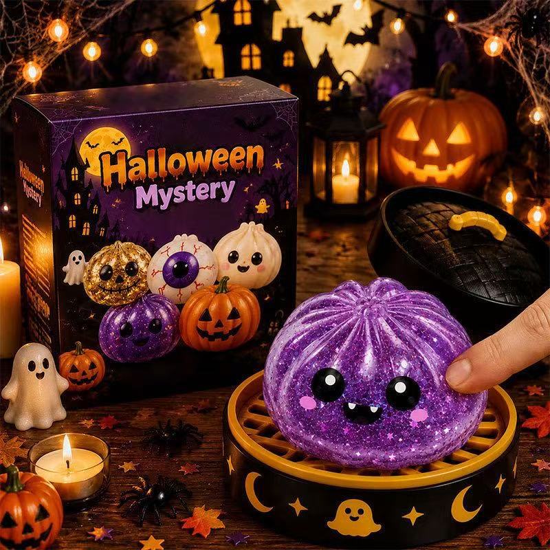 OozeJoy Halloween Mystery Blind Box — Spooky Dumpling Squeeze Toy | Stress Relief Fidget