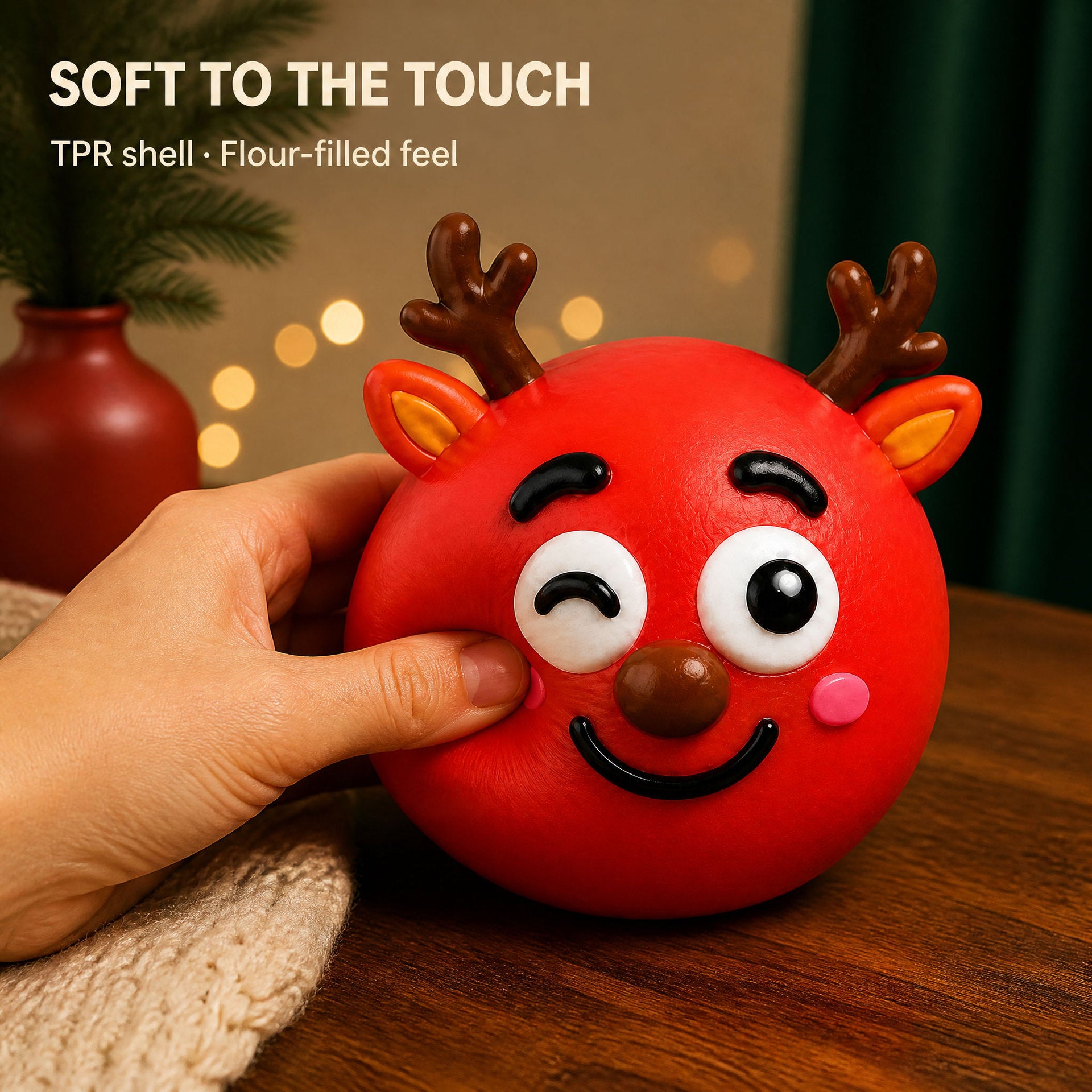DIY Christmas Face Swap Squeeze Ball – Festive Slow-Rising Sensory Fidget Toy (3.93")