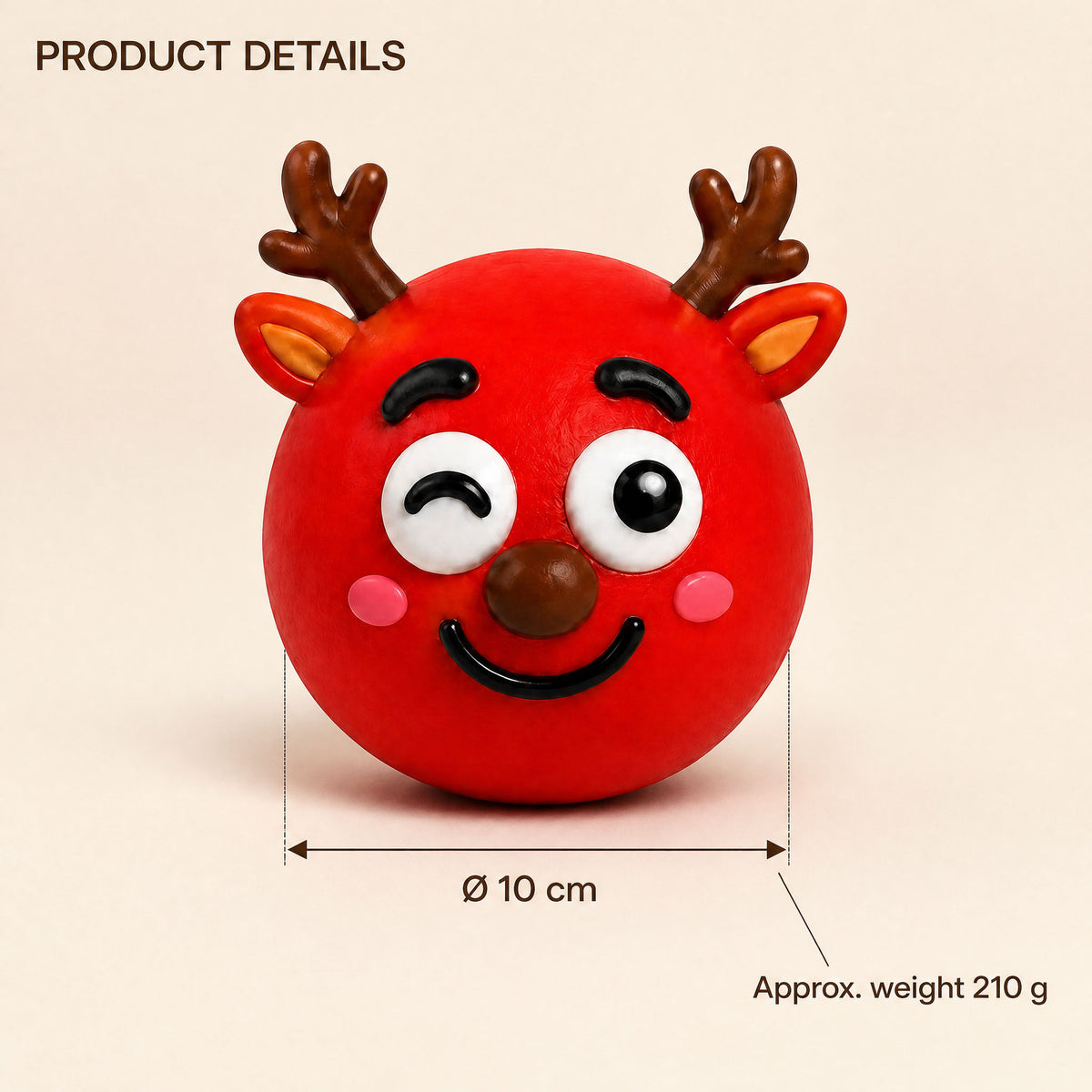 DIY Christmas Face Swap Squeeze Ball – Festive Slow-Rising Sensory Fidget Toy (3.93")
