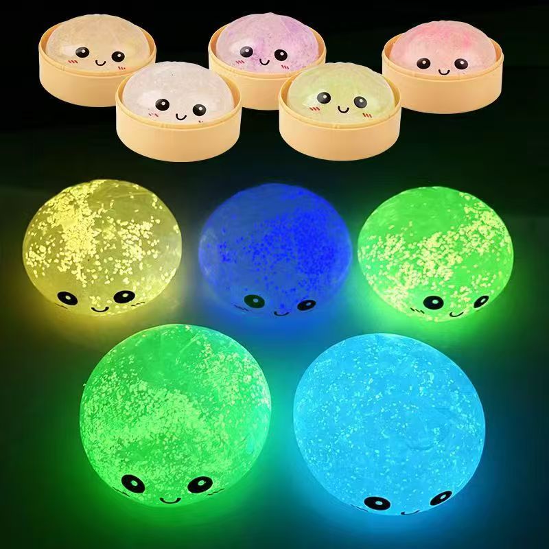 Squishy Dumpling Mystery Collector's Set - Full Case of 12 (Guaranteed Rare Glow-in-the-Dark!)