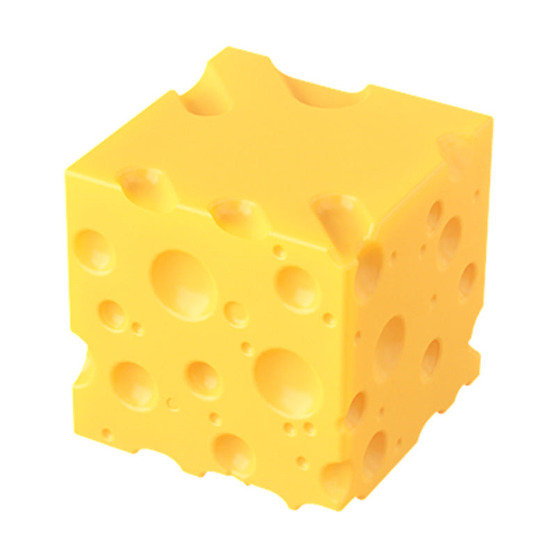 Extra Large Cheese Squeeze Toy - Stress Relief Sensory Squishy (4.3" Cube)