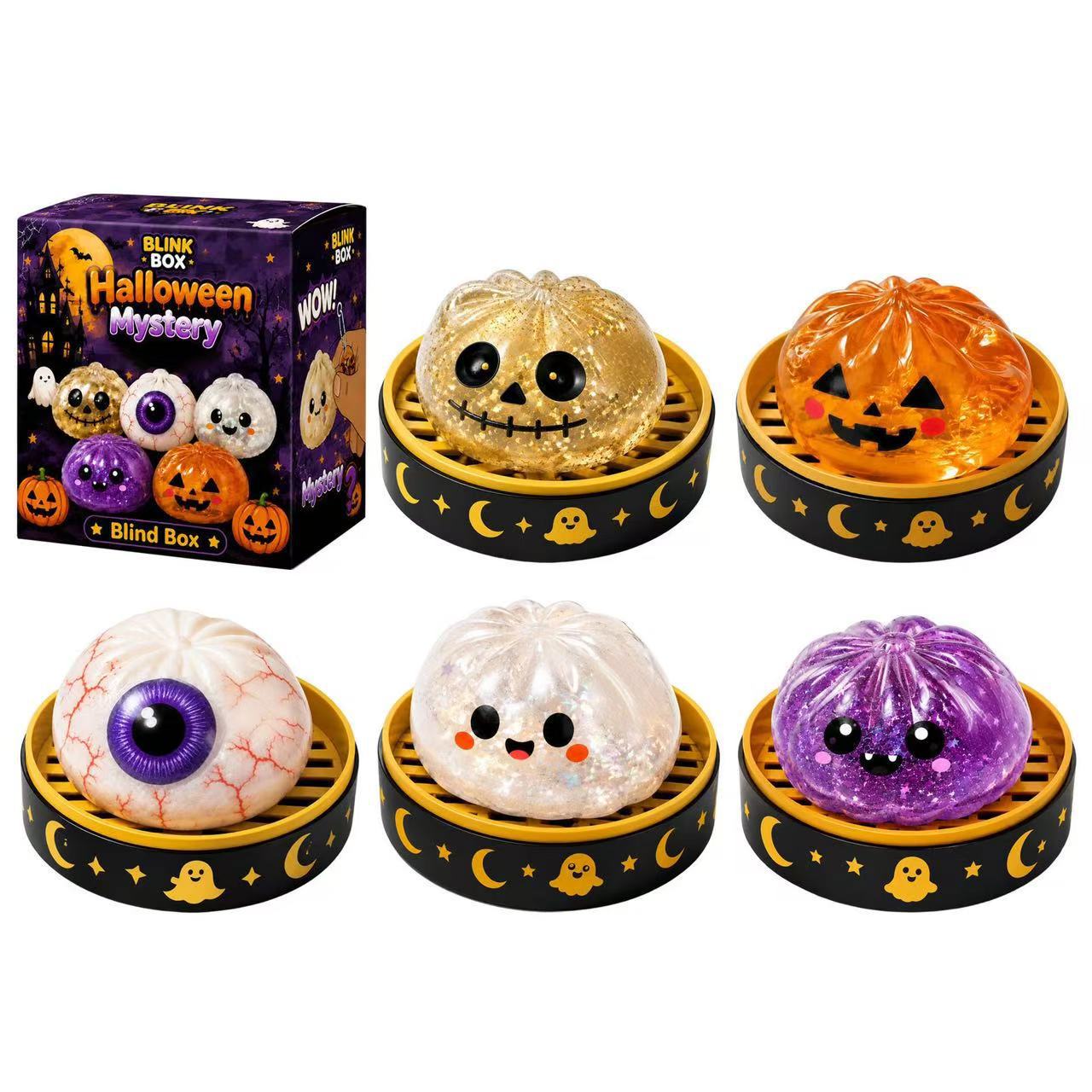 OozeJoy Halloween Mystery Blind Box — Spooky Dumpling Squeeze Toy | Stress Relief Fidget