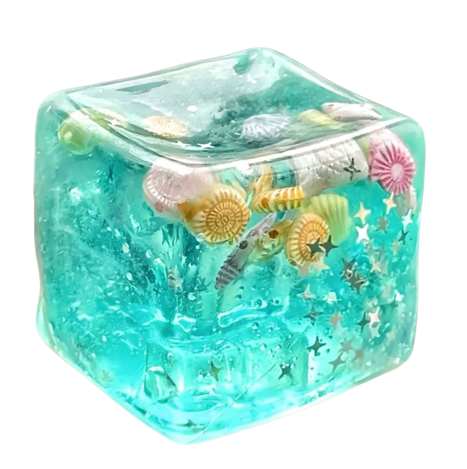 Ocean Cube Sensory Squishy – Ultra-Slow Rising Stress Relief Squeeze Toy