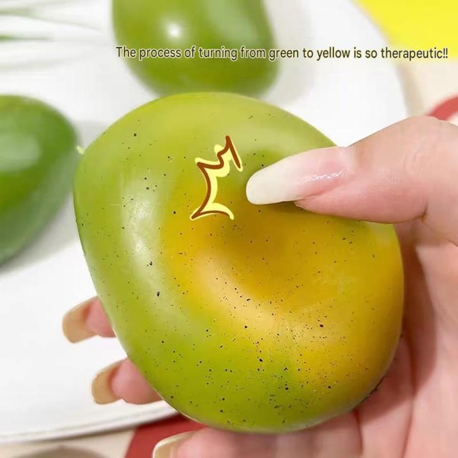 OozeJoy Magic Color-Changing Mango Squeeze Toy — Thermal ASMR Fidget | Stress Relief