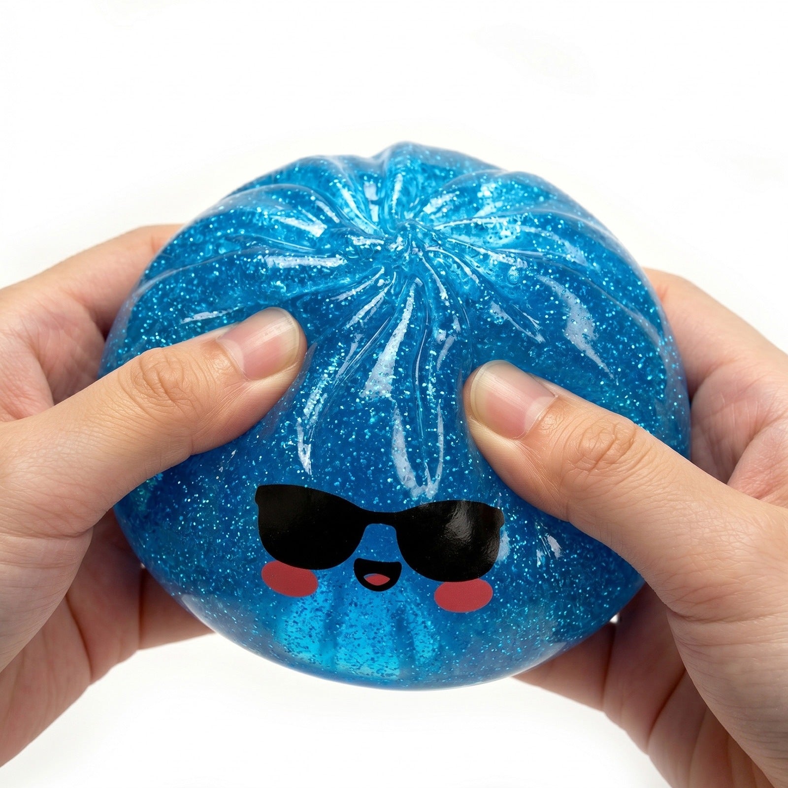 OozeJoy Shark-Inside Dumpling Squeeze Toy — Kawaii Sensory Fidget for Stress Relief