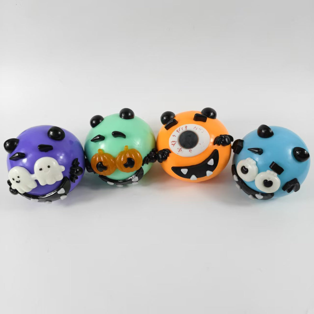 DIY Halloween Monster Face Swap Squeeze Ball – Spooky Slow-Rising Sensory Fidget Toy (3.93")