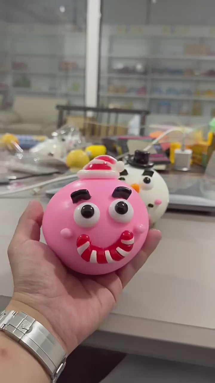 DIY Christmas Face Swap Squeeze Ball – Festive Slow-Rising Sensory Fidget Toy (3.93")