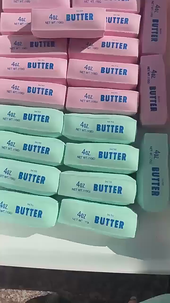 OozeJoy ASMR Butter Block Squishy — Crunchy Sensory Fidget | Stress Relief Desk Toy