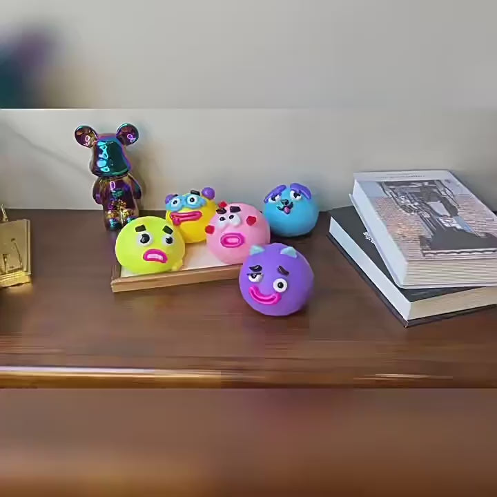 DIY Face Swap Squeeze Ball – Funny Expression Slow-Rising Sensory Fidget Toy